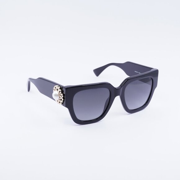 Moschino MOS153/S 0807 9O Sunglasses Black Square Frame, Grey Lenses main image 10